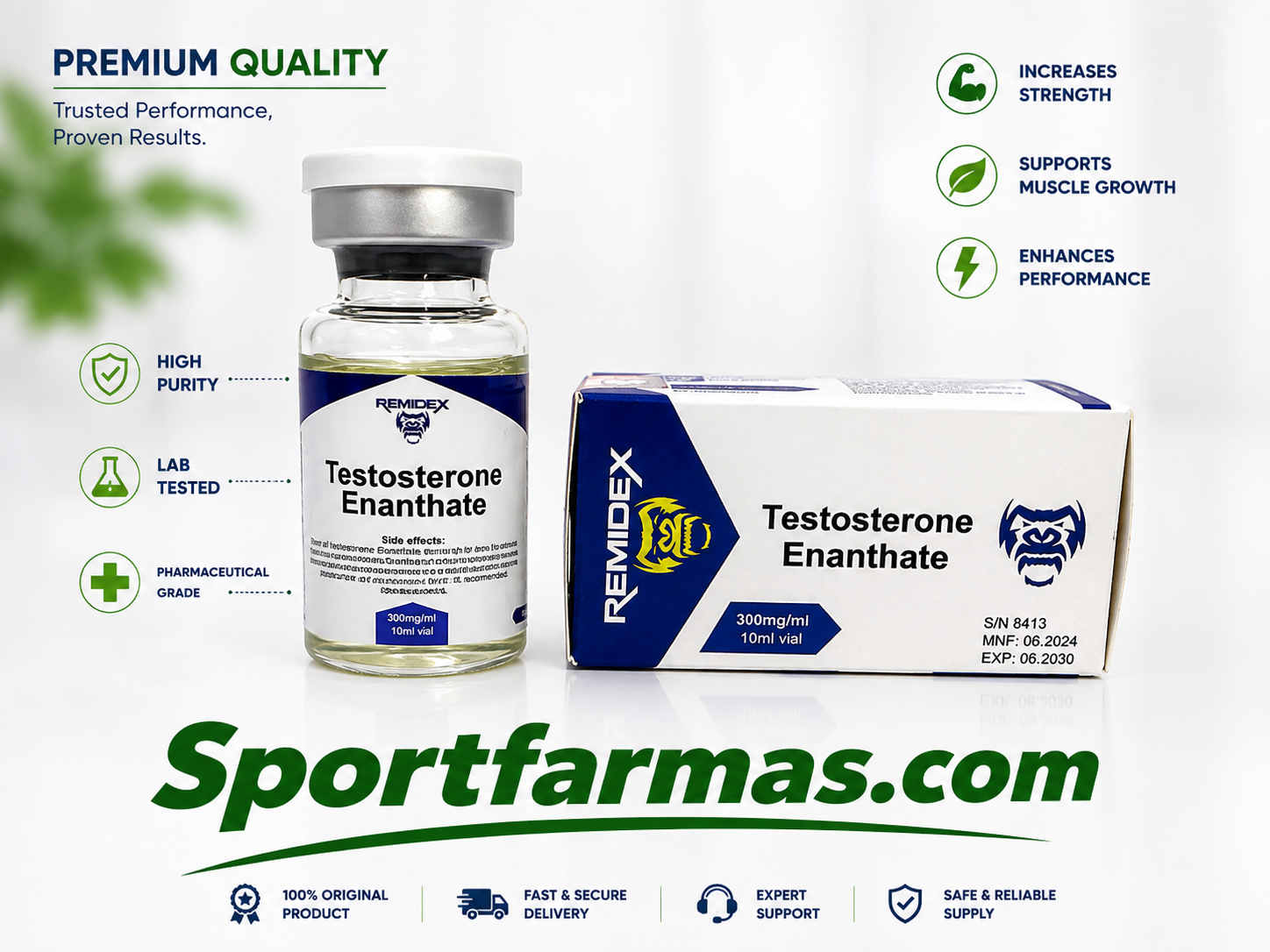 3E2B4B69-86F5-45FD-8562-4E71617655CB Testesterone enantate – ტესტესტერონ ენანთატი 300 10ml/REMIDEX - Image 1